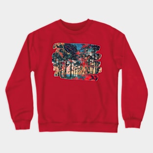 nature in red Crewneck Sweatshirt